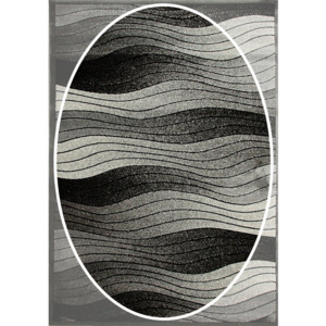 Kusový koberec Garo sivý ovál, Velikosti 133x190cm