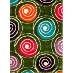 Kusový koberec Shaggy vlas 30 mm Rex zelený, Velikosti 120x170cm