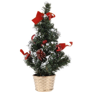 Vianočný dekorovaný stromček, červená