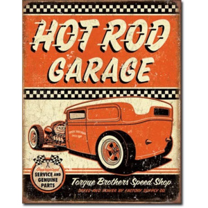 Plechová ceduľa Hot Rod Garage - Rat Rod, (30 x 42 cm)