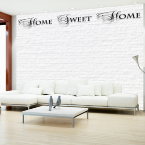 Bimago Fototapeta - Home, sweet home - white wall 250x175 cm