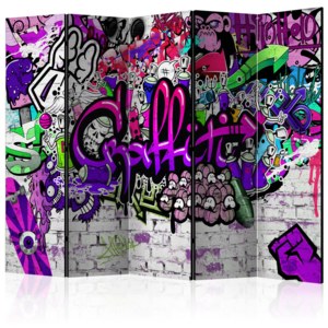 Paraván - Purple Graffiti [Room Dividers] 225x172