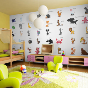 Fototapeta - Learning by playing (animals) 550x270 cm