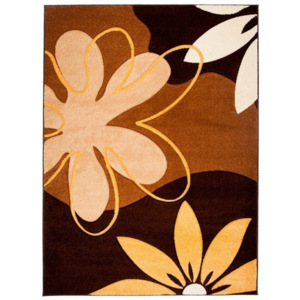 Kusový koberec Kvety hnedý, Velikosti 80x150cm