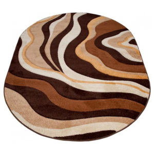 Kusový koberec Vrstvenie hnedý ovál, Velikosti 190x270cm