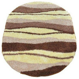 Kusový koberec Shaggy Mattia krémový ovál, Velikosti 80x150cm