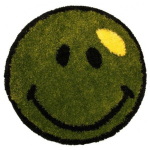 Kusový koberec Shaggy vlas 30mm Smile zelený, Velikosti 67x67cm