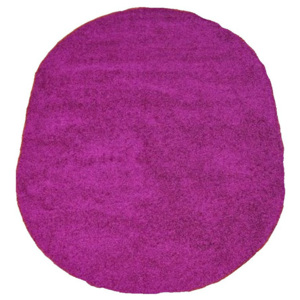 Kusový koberec Shaggy Loca Faustino purpurový ovál, Velikosti 140x190cm