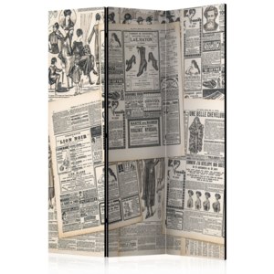 Paraván - Vintage Newspapers [Room Dividers] 135x172