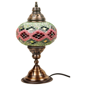 Sklenená ručne vyrobená lampa Diana Ornament, 17 cm
