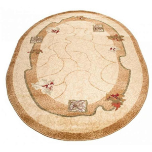 Kusový koberec Alojz béžový ovál, Velikosti 60x100cm