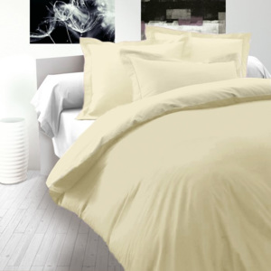 Saténové predľžené posteľné obliečky Luxury Collection smotanove 140x220, 70x90cm