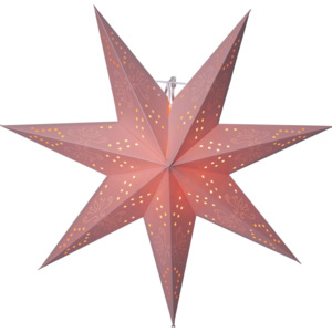 Závesná svietiaca hviezda Romantic Pink 54 cm