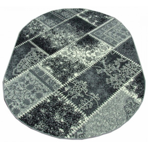 Kusový koberec PP Mirela sivý ovál, Velikosti 80x150cm
