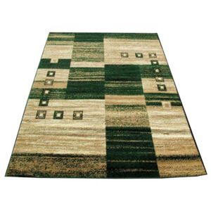Kusový koberec PP Kocky zelený, Velikosti 50x90cm