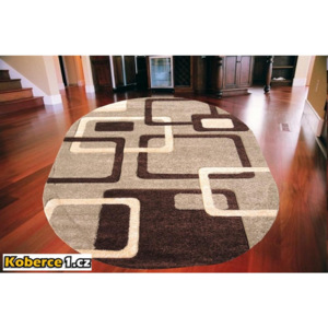 Kusový koberec Siro hnedý ovál, Velikosti 140x190cm