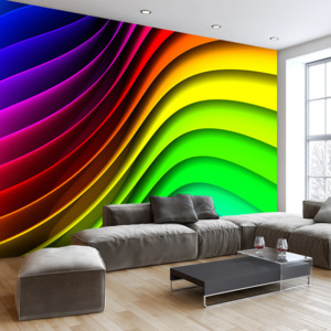Fototapeta - Rainbow Waves 100x70 cm
