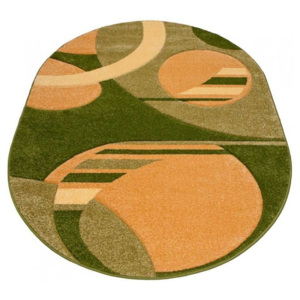 Kusový koberec Geo zelený ovál 80x150, Velikosti 80x150cm