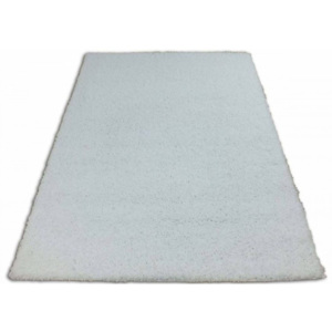 Kusový koberec Shaggy vlas 50 mm biely 120x170, Velikosti 120x170cm