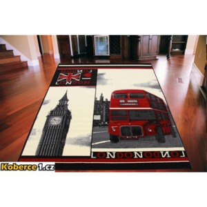Kusový koberec PP London Bus krémový, Velikosti 140x200cm