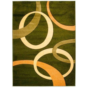 Kusový koberec Krúžky zelený, Velikosti 80x150cm
