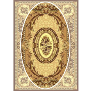 Kusový koberec PP Ketran ovál béžovo hnedý, Velikosti 80x150cm