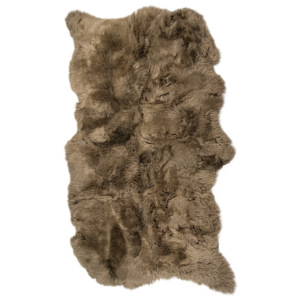 Hnedý kožušinový koberec s dlhým vlasom Arctic Fur Janna, 180 × 120 cm