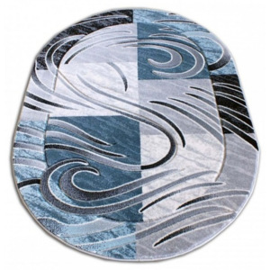 Kusový koberec Kolet sivomodrý ovál, Velikosti 160x220cm