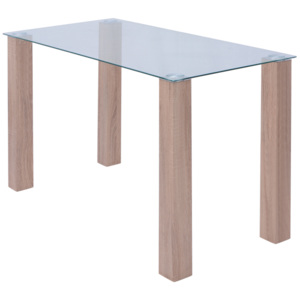 Sklenený jedálenský stôl 120x60x75 cm