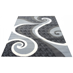 Kusový koberec PP Vlnky sivý, Velikosti 150x210cm