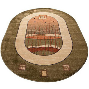 Kusový koberec Ciprian zelený ovál, Velikosti 160x220cm