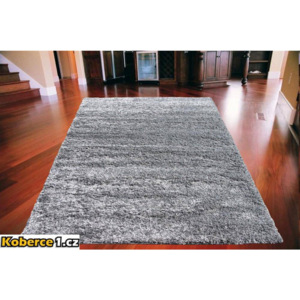 Kusový koberec Shaggy Duo polyester sivý, Velikosti 133x180cm