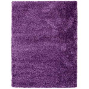 Kusový koberec Shaggy vlas 50 mm fialový, Velikosti 140x190cm
