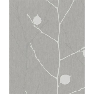 Vliesové tapety, listy bielo-strieborné, Summer Time 57845, rozmer 10,05 m x 0,53 m, MARBURG