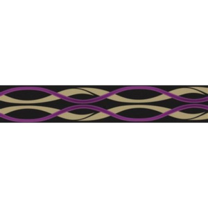 Moderné bordúry fialové vlnky 5 m x 9 cm