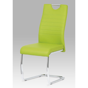 Jídelní židle koženka zelená / chrom DCL-418 LIM Autronic