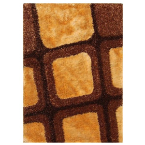 Kusový koberec Shaggy Dadi hnědý, Velikosti 140x200cm