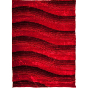 Luxusný kusový koberec Vlny viskóza 3D červený, Velikosti 140x190cm