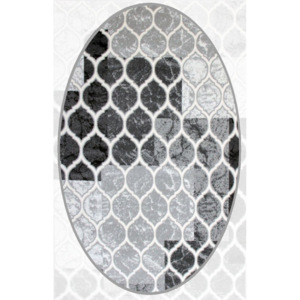 Kusový koberec Roxana sivý ovál, Velikosti 133x190cm