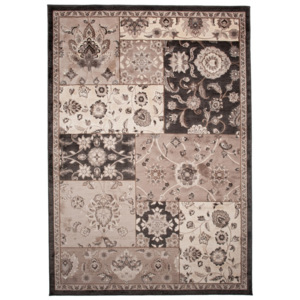 Luxusný kusový koberec Vzor v obdĺžniku 2 viskóza béžový, Velikosti 80x150cm