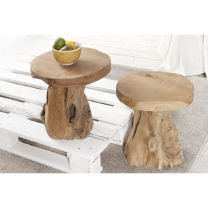Príručný stolík/taburetka TOOR 40 cm - prírodná