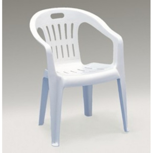 Bibl Brno Plastová stolička Pión biela s rozmermi 56x55x78cm nájde svoje využitie v domácnosti, na záhradke i balkónoch