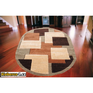 Kusový koberec Lanta hnedý ovál, Velikosti 120x170cm