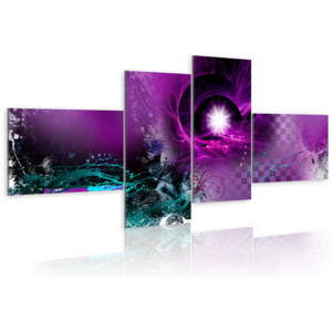 Obraz - Shiny violet 100x45