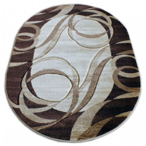 Kusový koberec Chiara hnedý ovál, Velikosti 133x180cm