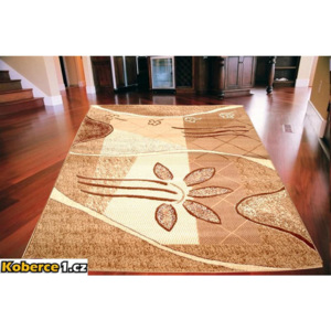 Kusový koberec PP Kvetinová abstrakcia béžový, Velikosti 180x250cm
