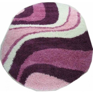 Kusový koberec Shaggy Loca Fiesta fialový ovál, Velikosti 160x220cm