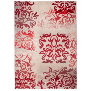 Luxusný kusový koberec Vzor viskóza červený, Velikosti 80x150cm