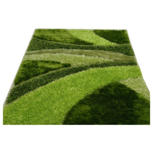 Luxusný kusový koberec Tráva viskóza 3D zelený, Velikosti 140x190cm