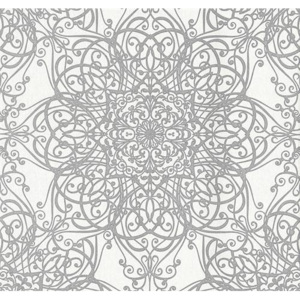 Vliesové tapety, ornament strieborný, Guido Maria Kretschmer 246530, P+S International, rozmer 10,05 m x 0,53 m